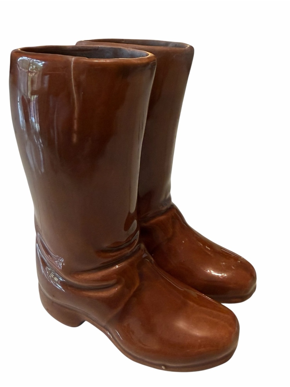 Vintage ceramic boots planter